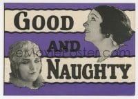 2s171 GOOD & NAUGHTY herald 1926 after a makeover, Pola Negri becomes a Naughty Cinderella!