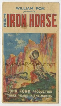 2s190 IRON HORSE herald 1924 different Usabal art, John Ford transcontinental railroad epic!