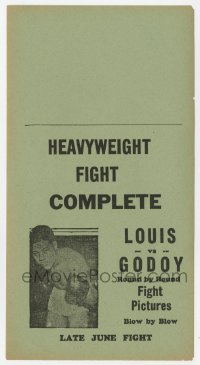 2s191 JOE LOUIS VS ARTURO GODOY herald 1940 boxing match, round by round, blow by blow!