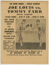 2s194 JOE LOUIS VS TOMMY FARR herald 1937 boxing, blow by blow, round by round championship battle!