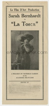 2s198 LA TOSCA herald 1908 great portrait of Sarah Bernhardt in the title role, ultra rare!