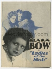 2s199 LADIES OF THE MOB herald 1928 sexy Clara Bow tries to stop crook Richard Arlen!