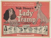 2s200 LADY & THE TRAMP herald 1955 Walt Disney romantic canine dog classic cartoon!