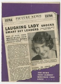 2s206 LAUGHING LADY herald 1929 Ruth Chatterton, Clive Brook, news that almost wrecked two lives!