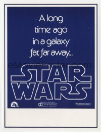 2s283 STAR WARS herald 1977 George Lucas classic, a long time ago in a galaxy far far away!