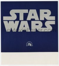 2s284 STAR WARS herald 1977 George Lucas classic, logo against blue background & Fox logo!