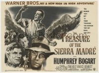 2s305 TREASURE OF THE SIERRA MADRE herald 1948 Humphrey Bogart, Tim Holt & Walter Huston, classic!