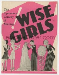 2s314 WISE GIRLS herald 1929 wonderful John Held Jr. cartoon art of women fleeing matrimony!
