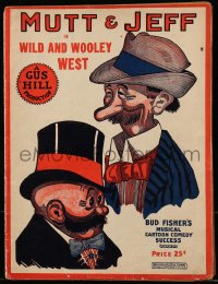 2s867 MUTT & JEFF IN WILD & WOOLEY WEST song book 1911 Bud Fisher's musical cartoon comedy success!