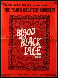 2s642 BLOOD & BLACK LACE pressbook 1965 Mario Bava, glamorous fashion house becomes house of blood!