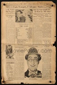 2s650 CHIEF pressbook 1933 wacky fireman Ed Wynn, Chic Sale, Dorothy Mackaill, ultra rare!