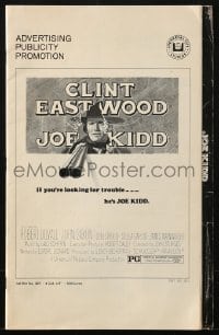 2s705 JOE KIDD pressbook 1972 cool art of Clint Eastwood pointing double-barreled shotgun!