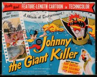 2s706 JOHNNY THE GIANT KILLER pressbook 1953 full-length cartoon feature with gay catchy tunes!