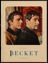 2s938 BECKET souvenir program book 1964 Richard Burton, Peter O'Toole, John Gielgud, great images!
