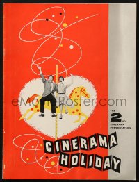2s943 CINERAMA HOLIDAY souvenir program book 1956 you feel like a participating member of the movie!