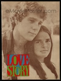2s969 LOVE STORY souvenir program book 1970 Ali MacGraw & Ryan O'Neal, classic romance!