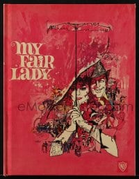 2s972 MY FAIR LADY hardcover souvenir program book 1964 Audrey Hepburn & Rex Harrison by Bob Peak!