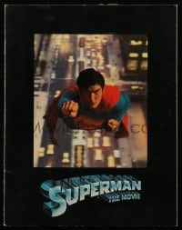 2s987 SUPERMAN souvenir program book 1978 comic book hero Christopher Reeve, Gene Hackman, Brando