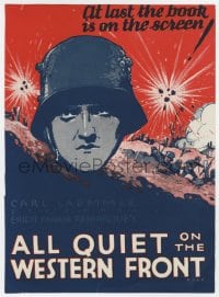 2s346 ALL QUIET ON THE WESTERN FRONT trade ad 1930 Kulz art of the haunted unknown soldier!