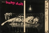2s349 BABY DOLL trade ad 1957 Elia Kazan, classic image of sexy troubled teen Carroll Baker!