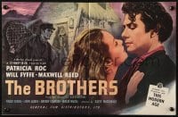 2s021 BROTHERS English trade ad 1949 romantic close up art of Patricia Roc & Maxwell Reed!