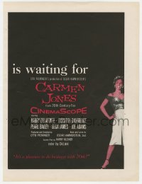 2s359 CARMEN JONES trade ad 1954 Otto Preminger, great artwork of sexy Dorothy Dandridge!