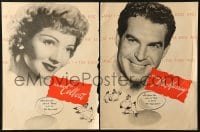 2s368 EGG & I trade ad 1947 portraits of Claudette Colbert & Fred MacMurray, first Ma & Pa Kettle!