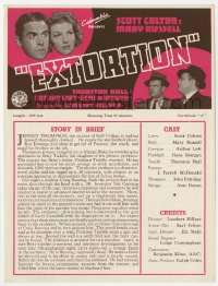 2s031 EXTORTION English trade ad 1938 Scott Colton & Mary Russell solve a campus mystery!