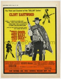 2s039 GOOD, THE BAD & THE UGLY English trade ad 1968 Clint Eastwood, Lee Van Cleef, Sergio Leone