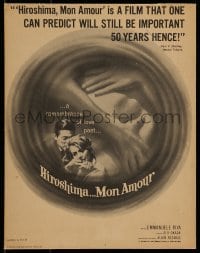 2s380 HIROSHIMA MON AMOUR trade ad 1960 Alain Resnais classic, Emmanuelle Riva, Eiji Okada