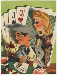 2s327 HONKY TONK trade ad 1941 wonderful Jacques Kapralik gambling art of Clark Gable & Lana Turner
