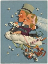 2s328 I MARRIED AN ANGEL trade ad 1942 art of Jeanette MacDonald & Nelson Eddy by Jacques Kapralik!