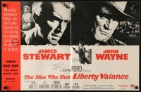 2s052 MAN WHO SHOT LIBERTY VALANCE English trade ad 1962 John Wayne & James Stewart, John Ford!
