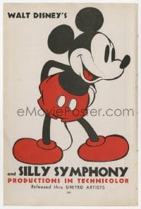 2s402 MICKEY MOUSE & SILLY SYMPHONIES 6x9 trade ad 1936 great art of Walt Disney's famous cartoon!