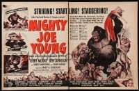 2s016 MIGHTY JOE YOUNG magazine ad 1949 1st Harryhausen, art of ape rescuing Terry Moore from lions!