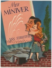2s331 MRS. MINIVER trade ad 1942 William Wyler, Kapralik art of Greer Garson & Walter Pidgeon!