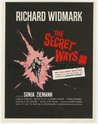 2s424 SECRET WAYS trade ad 1961 Widmark, Alistair MacLean, filmed in the danger zones of Europe!