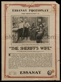 2s430 SHERIFF'S WIFE trade ad 1913 Mackley, exciting drama of the early days in the far West!