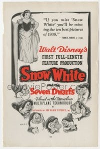 2s435 SNOW WHITE & THE SEVEN DWARFS 6x9 trade ad 1937 Walt Disney's first full-length feature film!