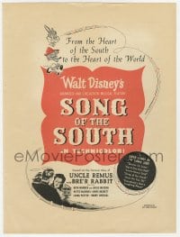2s437 SONG OF THE SOUTH trade ad 1946 Disney, from the heart of the south to the heart of the world!
