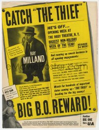 2s447 THIEF trade ad 1952 Ray Milland & Rita Gam filmed entirely without any dialogue!