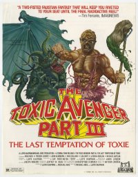 2s450 TOXIC AVENGER PART III trade ad 1989 Troma, great different art of the mutant hero!