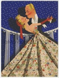 2s340 WE WERE DANCING trade ad 1942 art of Melvin Douglas & Norma Shearer by Jacques Kapralik!