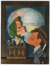 2s341 WOMAN OF THE YEAR trade ad 1942 great Kapralik art of Spencer Tracy & Katharine Hepburn!
