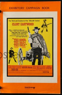 2s075 GOOD, THE BAD & THE UGLY English pressbook R1970s Clint Eastwood, Sergio Leone, rare!