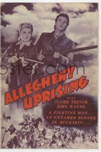 2s093 ALLEGHENY UPRISING herald 1939 fighting man John Wayne & untamed blonde Claire Trevor!