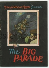 2s103 BIG PARADE herald 1925 directed by King Vidor, John Gilbert as a World War I soldier!