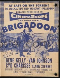 2s112 BRIGADOON herald 1954 Gene Kelly, Cyd Charisse, Van Johnson, directed by Vincente Minnelli!