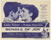 2s116 BUNDLE OF JOY herald 1957 Debbie Reynolds & Eddie Fisher in their first movie together!