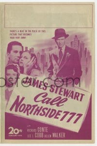 2s118 CALL NORTHSIDE 777 herald 1948 James Stewart stood alone against a city's violence!